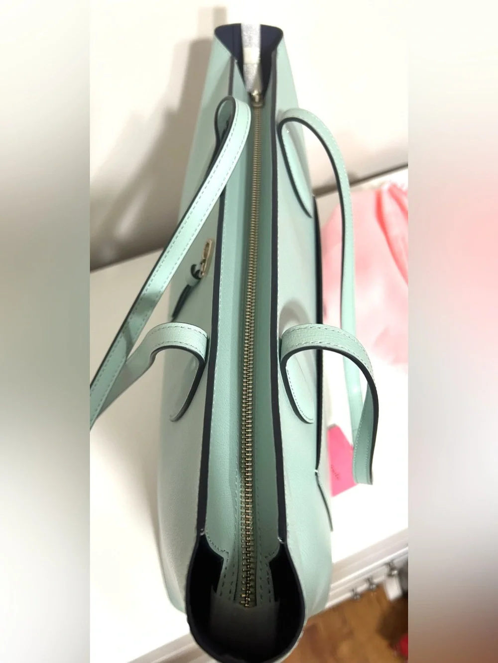 NWT Kate Spade Large Mint Green Tote with Dust Bag